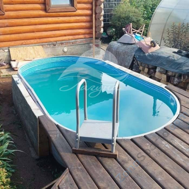 Бассейн Лагуна ТМ244 овальный вкапываемый 4 х 2 х 1,25 м