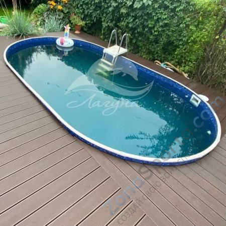 Бассейн Лагуна ТМ247 овальный вкапываемый 5,5 х 3,05 х 1,25 м