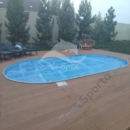 Бассейн Лагуна ТМ247 овальный вкапываемый 5,5 х 3,05 х 1,25 м