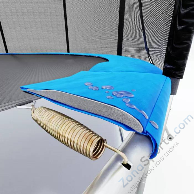 Батут Atlas Sport 374 см - 12ft Pro (усиленные опоры) Blue