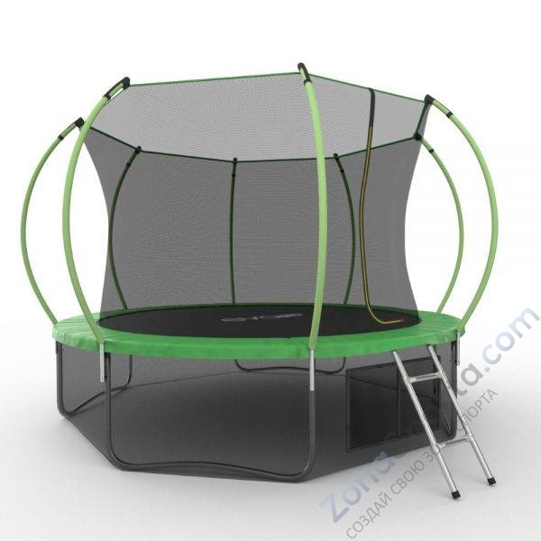 Батут Evo Jump Internal 12ft (Green) с нижней сетью