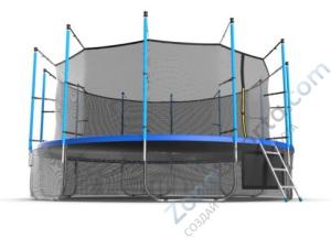 Батут Evo Jump Internal 16ft (Blue) с нижней сетью