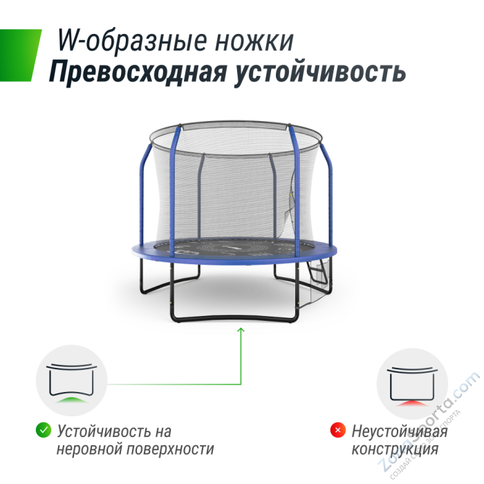 Батут UNIX line Supreme Game 8 ft (blue) TRUSUG8BL