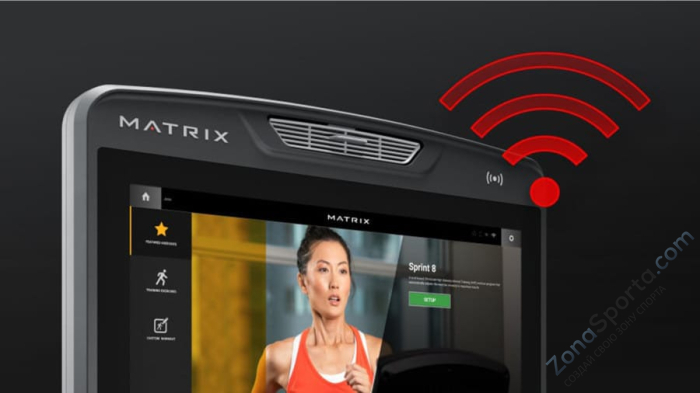 Беговая дорожка Matrix Performance Plus с консолью Touch XL Base