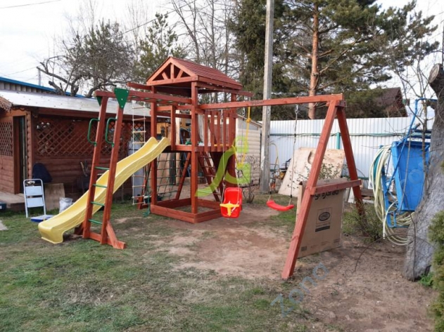 Деревянная детская площадка для дачи Igragrad Панда Фани Gride с рукоходом