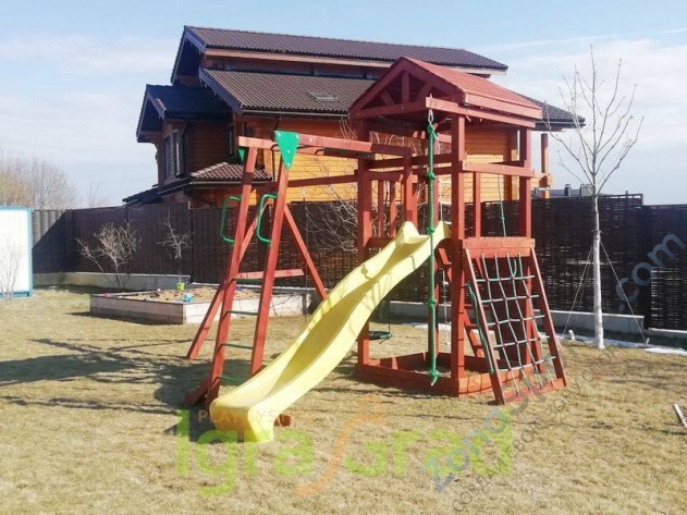 Деревянная детская площадка для дачи Igragrad Панда Фани Gride с рукоходом