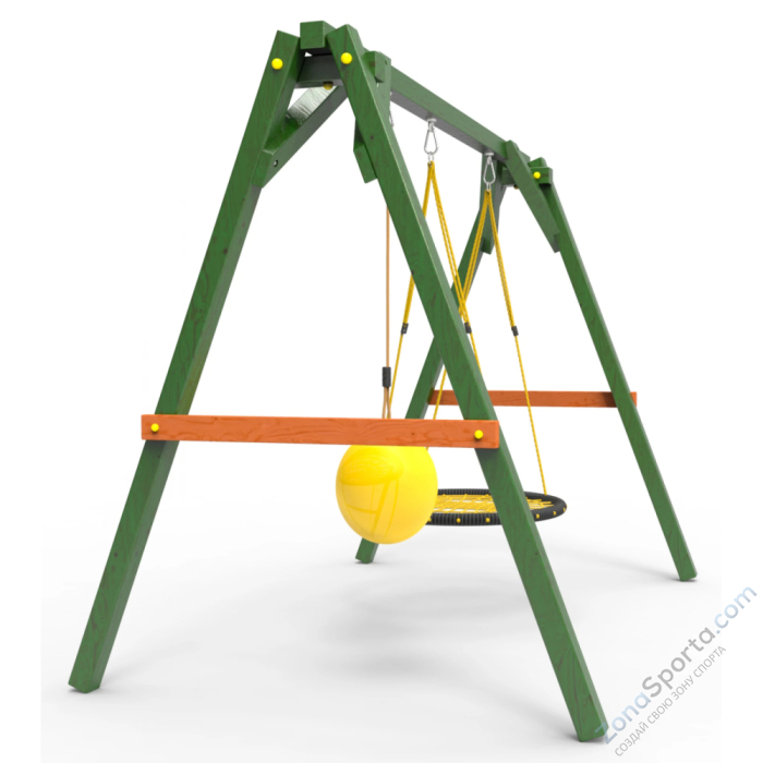 Деревянные качели Пикник 2 Вега (качели гнездо 1м качели drop)