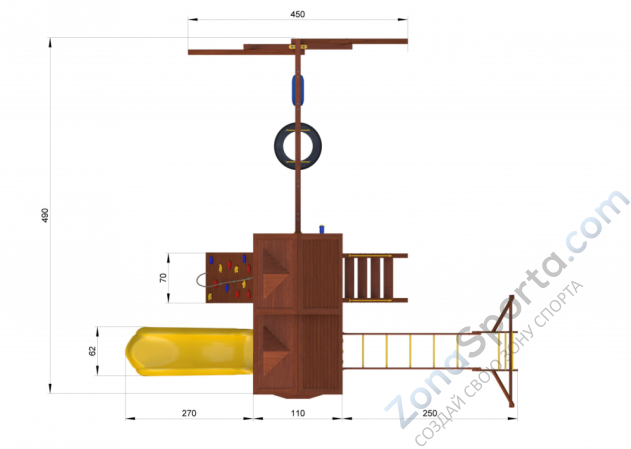 Детский игровой комплекс New Sunrise Нью Санрайз с рукоходом