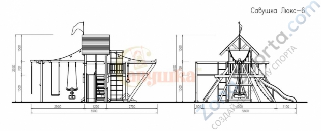 Детская площадка Савушка Люкс 6