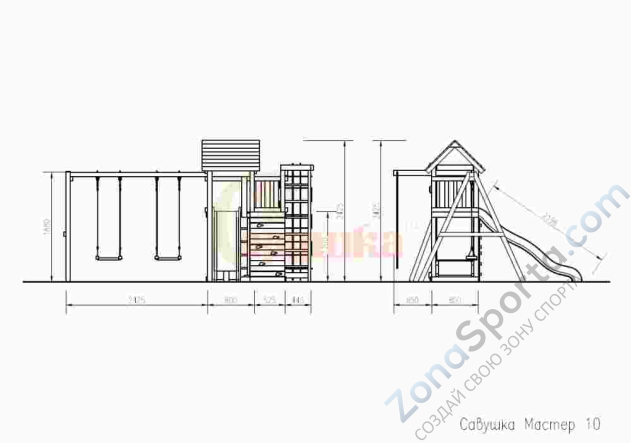 Детская площадка Савушка Мастер 10 (4 сезона)
