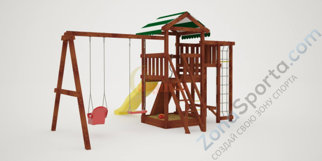 Детская площадка Савушка Мастер 3 (Махагон) 4 сезона