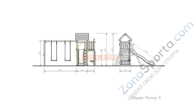 Детская площадка Савушка Мастер 9 (4 сезона)