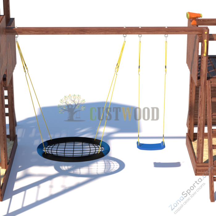 Детская деревянная игровая площадка для улицы дачи CustWood Active 10