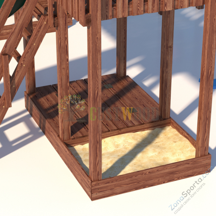 Детская деревянная игровая площадка для улицы дачи CustWood Active 14