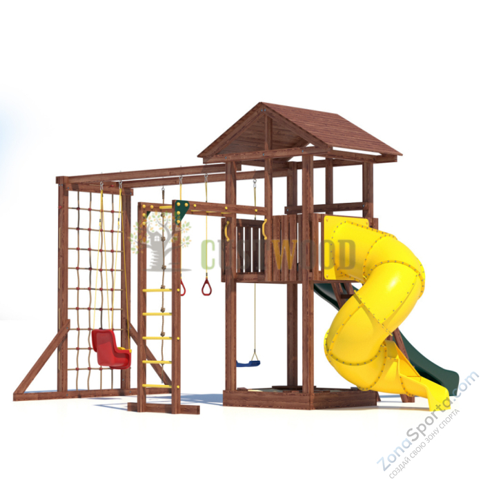Детская деревянная игровая площадка для улицы дачи CustWood Active 8