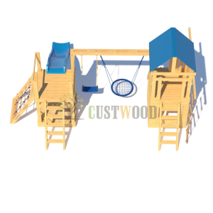 Детская деревянная игровая площадка для улицы дачи CustWood Scout S9