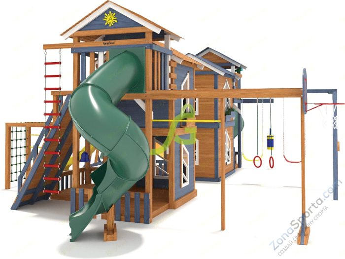 Детская деревянная площадка IgraGrad Домик 7 мод.2
