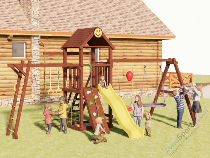 Детская деревянная площадка Smile Big Net Grab