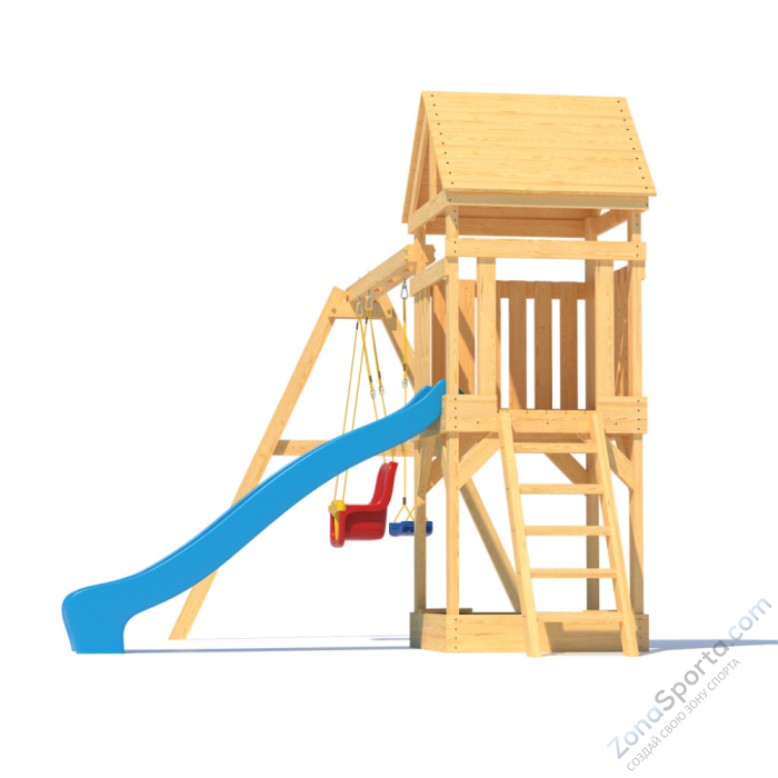 Детская площадка CustWood Scout S2 с деревянной крышей