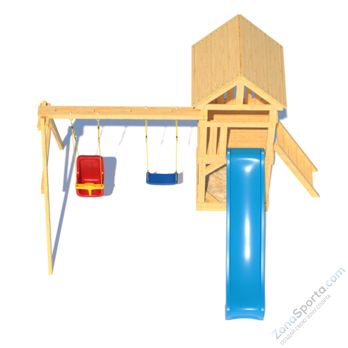 Детская площадка CustWood Scout S2 с деревянной крышей