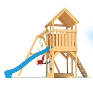 Детская площадка CustWood Scout S3+ с деревянной крышей 