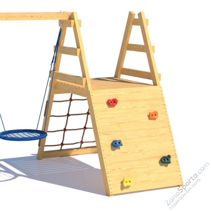 Детская площадка CustWood Scout S8+ с большой деревянной крышей