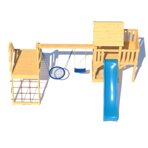 Детская площадка CustWood Scout S8 с деревянной крышей