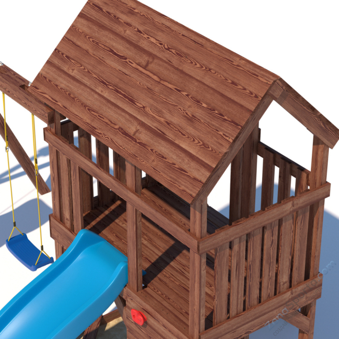 Детская площадка CustWood Scout SC3+ с деревянной крышей 