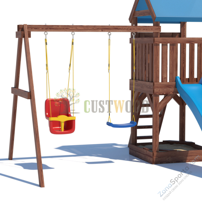 Детская деревянная игровая площадка для улицы дачи CustWood Scout SC3