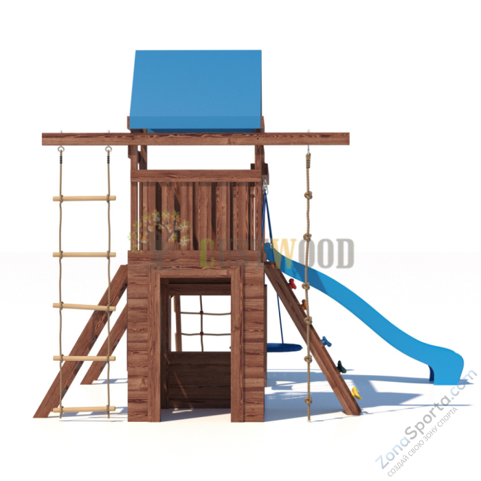 Детская деревянная игровая площадка для улицы дачи CustWood Scout SC9