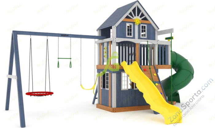 Детская площадка IgraGrad Шато 2 с трубой (Домик) мод.1