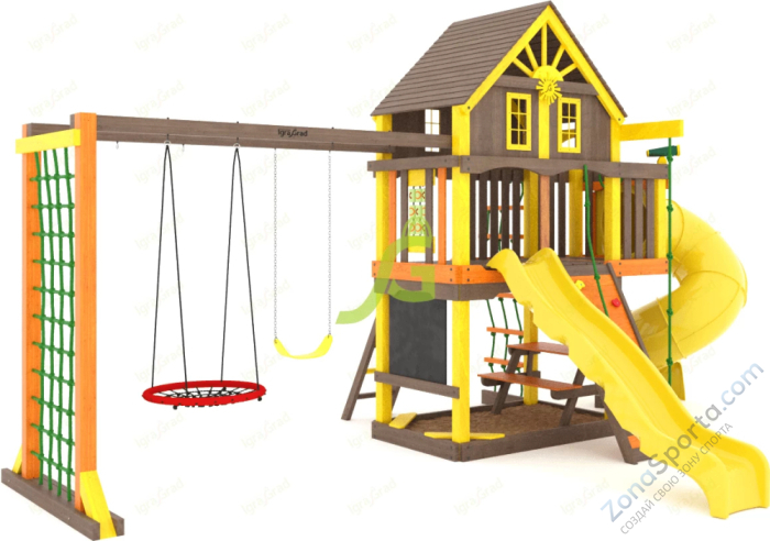 Детская площадка IgraGrad Шато с трубой (Домик) мод.2