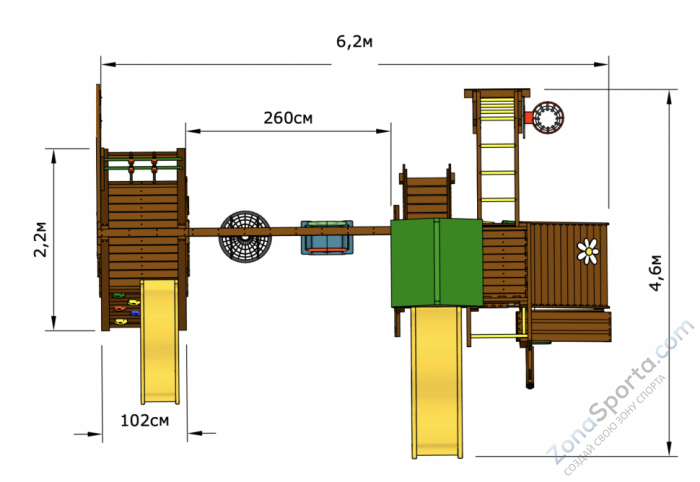 Детская площадка Romashka 7 Luxury