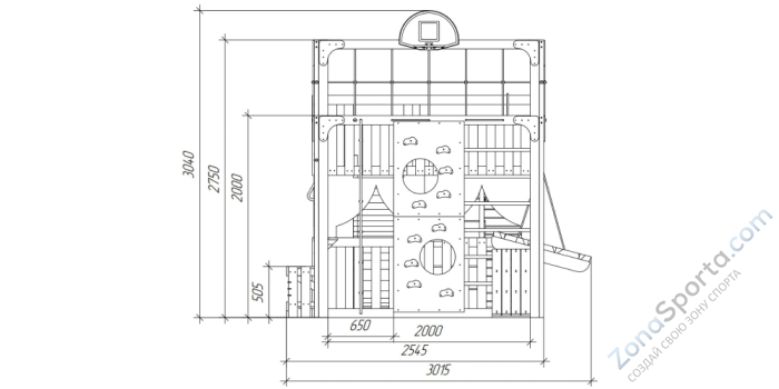 Детская площадка Савушка Куб-3 (Серый) с подушками