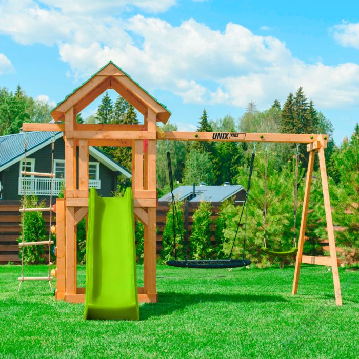 Детский игровой комплекс Unix Kids (6 in 1) Light Green