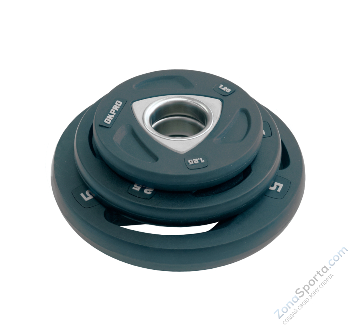 Диск олимпийский полиуретановый 5 кг OKPRO OK2037A-500-G