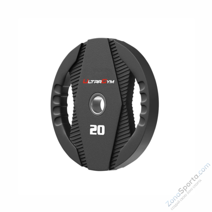 Диск полиуретановый с двумя хватами UltraGym UG2030С 2,5 кг 