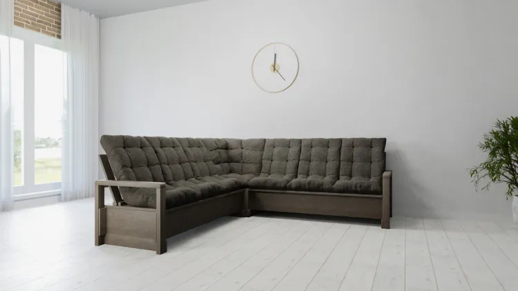 Диван деревянный угловой Savushka