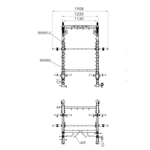 Двойная регулируемая тяга с машиной Смита Vertex FT-153