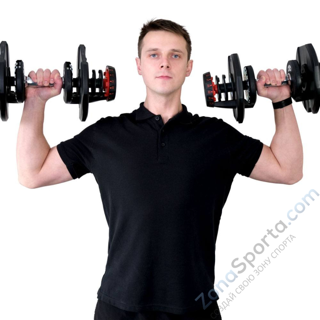 Гантель с регулировкой веса Liveup LS2315 (2.5-24 кг)