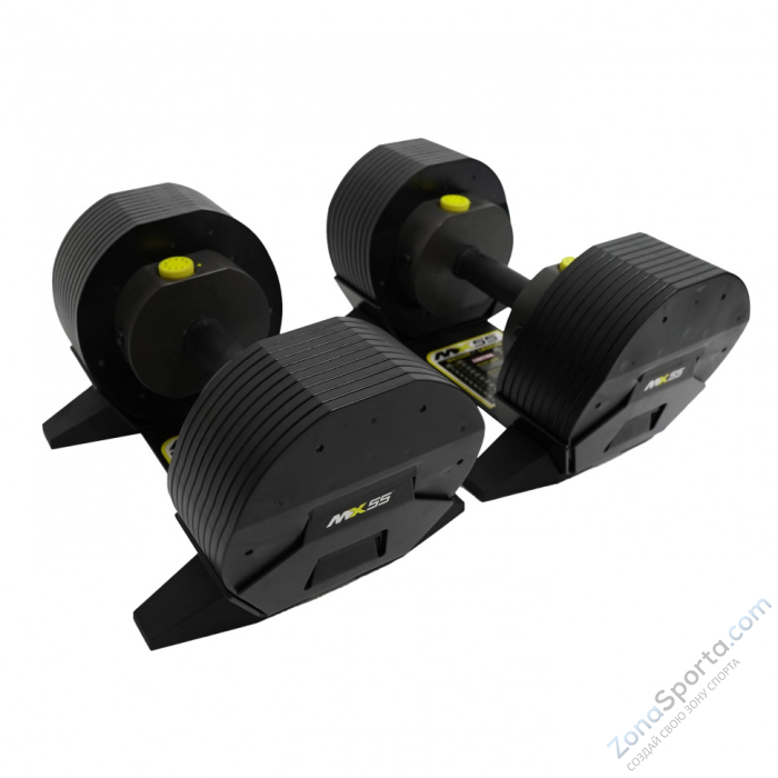 Гантели регулируемые MX Select MX55, вес 4.5-24.9 кг, 2 шт 