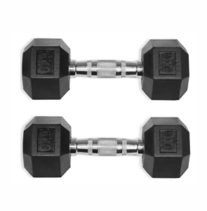 Гексагональные обрезиненные гантели. Ряд от 27,5 до 40 кг UG1013 UltraGym 