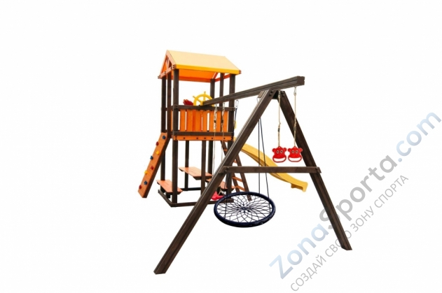 Игровой комплекс Perfetto sport Bari-4 + качели Паутина
