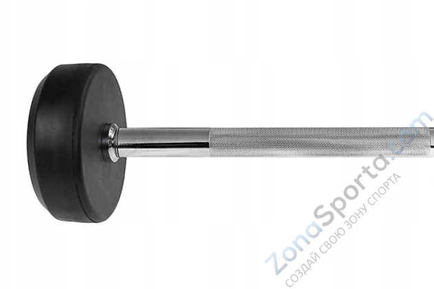 Комплект прямых фиксированных обрезиненных штанг Hasttings от 10 до 20 кг