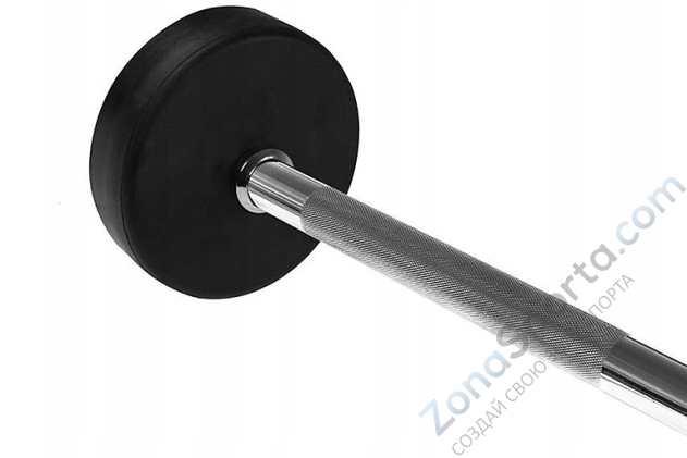 Комплект прямых фиксированных обрезиненных штанг Hasttings от 10 до 20 кг