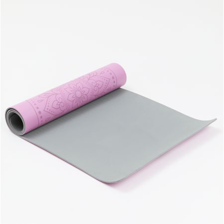 Коврик для йоги INEX Yoga PU Mat TPE c гравировкой сиреневый