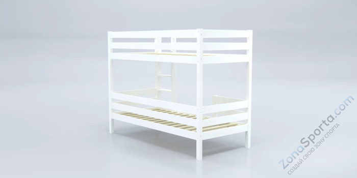 Кровать детская двухъярусная Савушка-01 90х180 белая