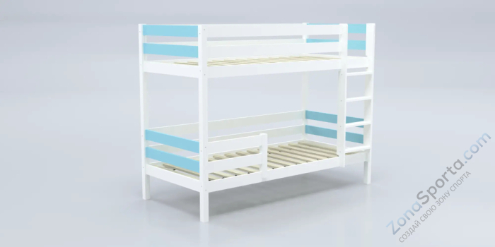 Кровать детская двухъярусная Савушка-01 90х180 голубая