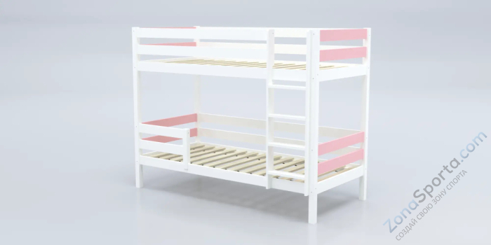 Кровать детская двухъярусная Савушка-01 90х180 розовая
