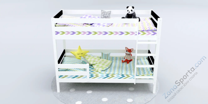 Кровать детская двухъярусная Савушка-01 90х200 Nero (черный)